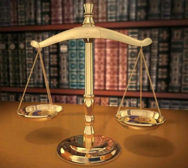 Justice Scales in Library